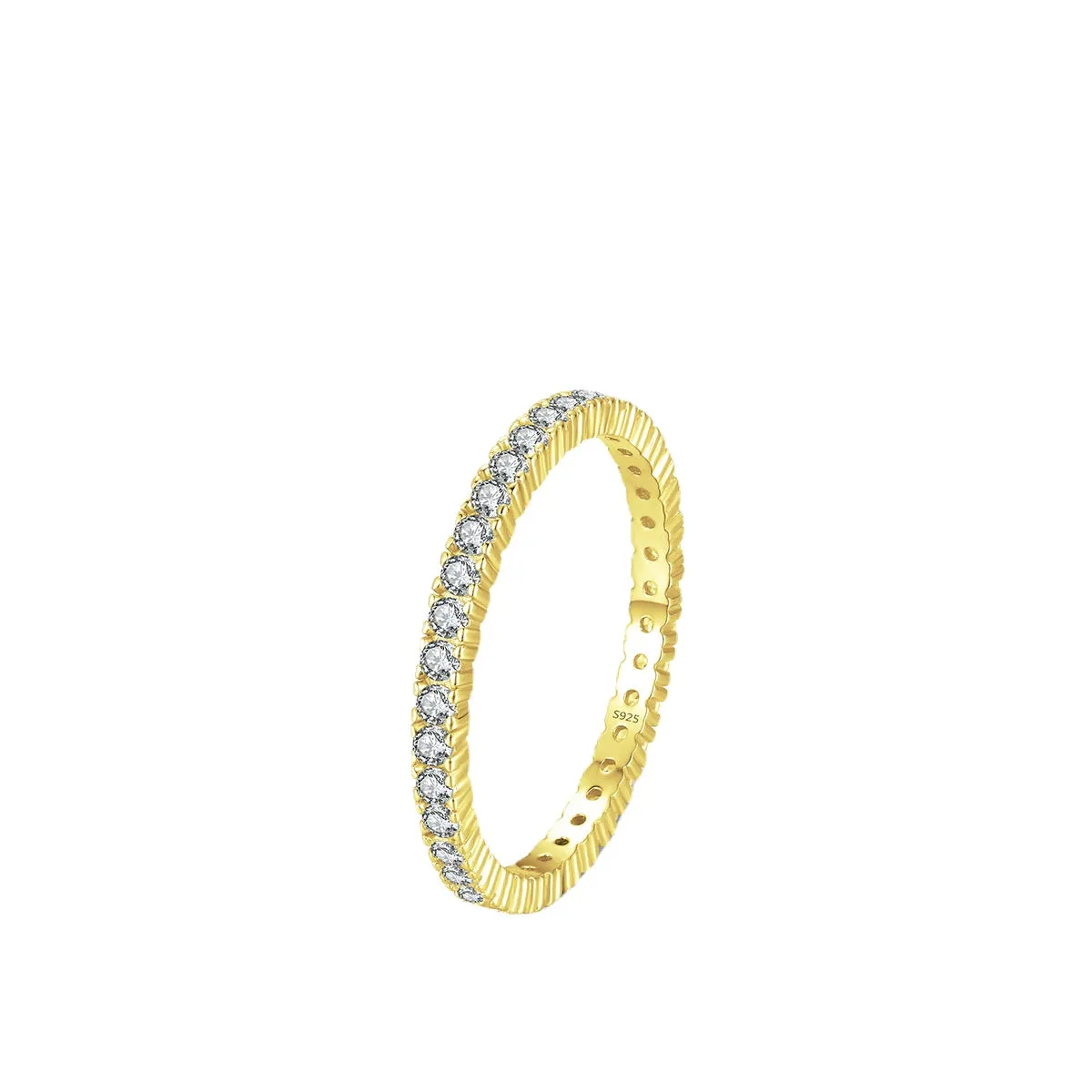 Everyday Genie Sterling Silver Zircon Stacking Ring for Women