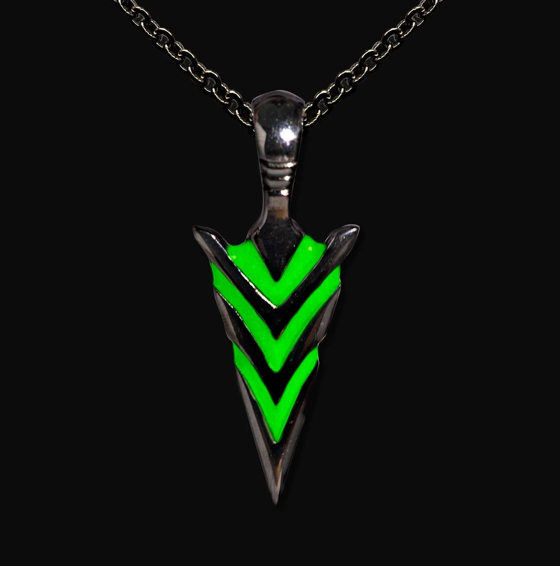 Exclusive Glow In The Dark Arrowhead Necklaces