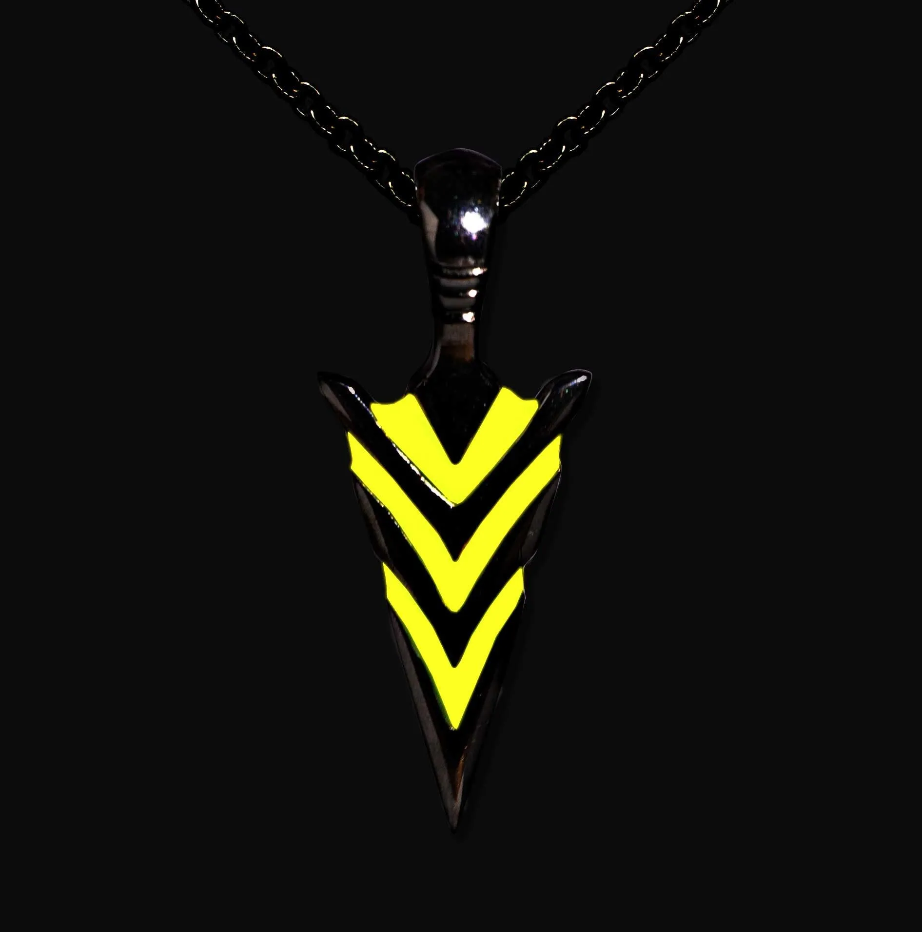 Exclusive Glow In The Dark Arrowhead Necklaces