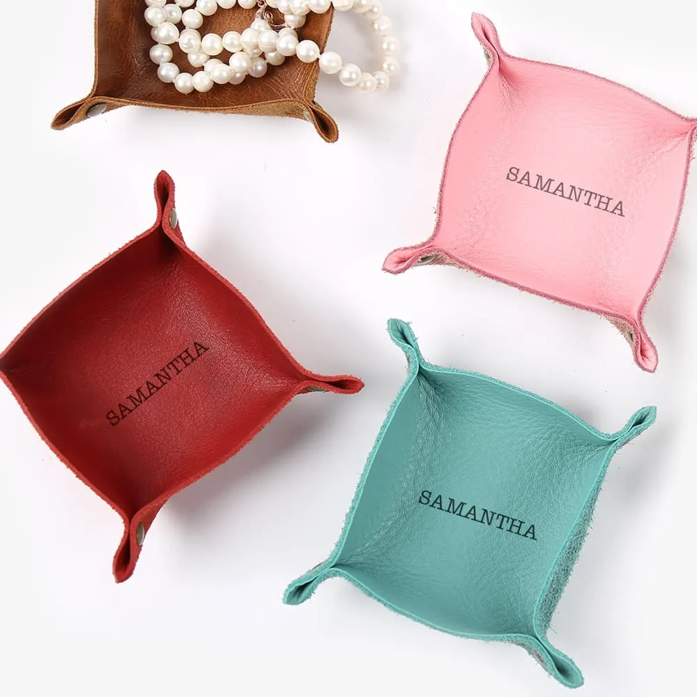 Exclusive Sale - Personalized Genuine Leather Mini Catchall