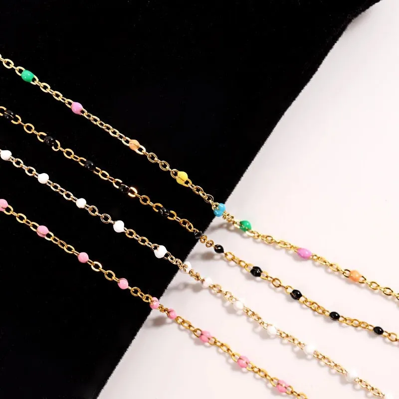 Fashion Colorful Bead Ladies Alloy Necklace