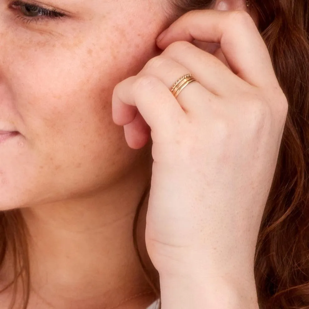 Flat Band Solid 14k Gold Ring