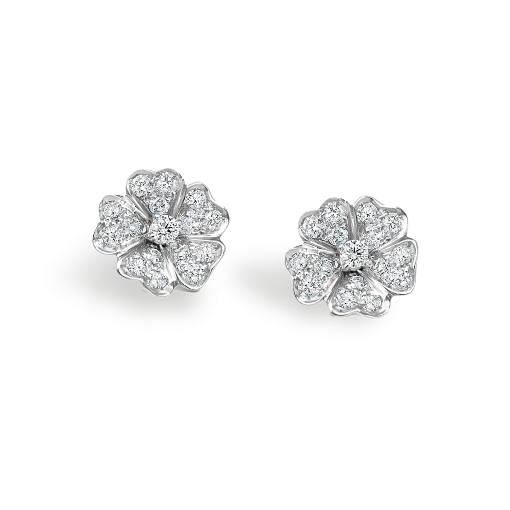 Flora 0.65ct Diamond White Gold Earrings