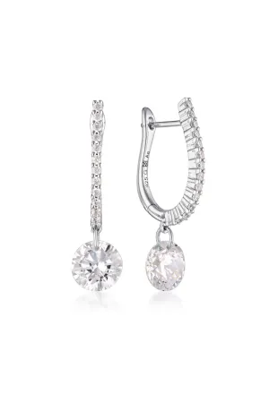 Georgini Mirage Mossman Earrings-  Silver & White CZ