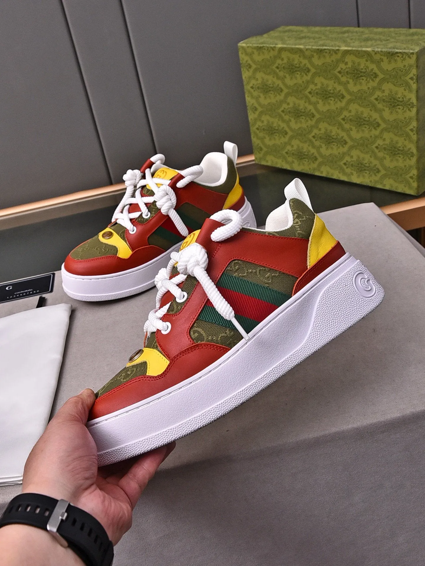 GG SNEAKERS SCREENER COLORFUL LEATHER