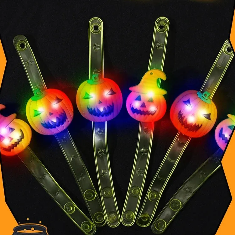 Halloween Glow Bracelets and Skull Lights Set