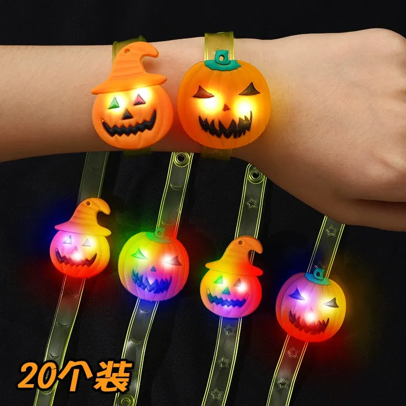 Halloween Glow Bracelets and Skull Lights Set