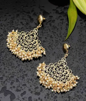 Hand Crafted Elegant Gold Jhumki