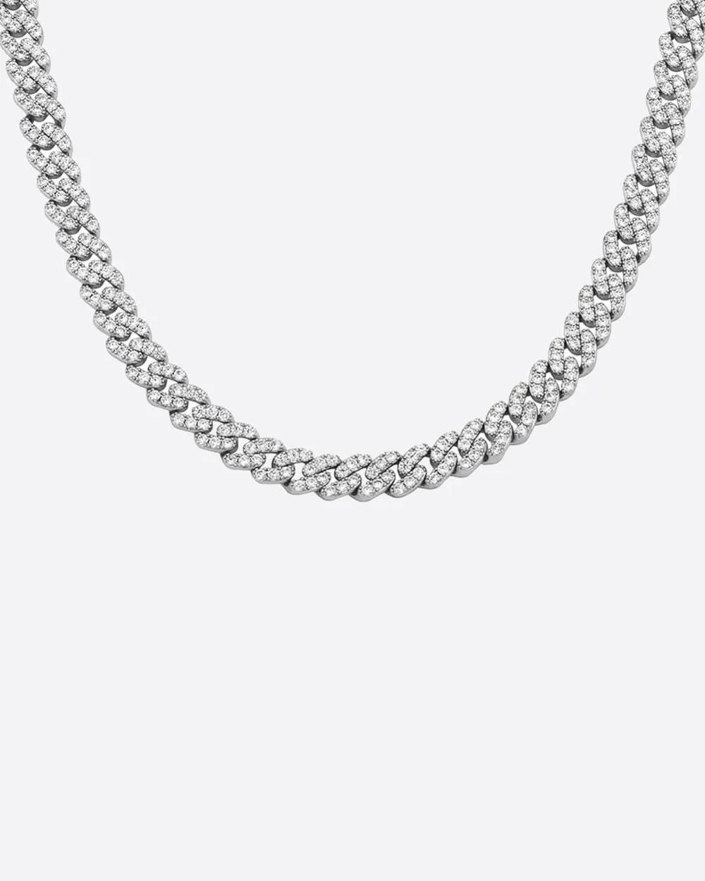 ICY CUBANA CHAIN. - 8MM WHITE GOLD