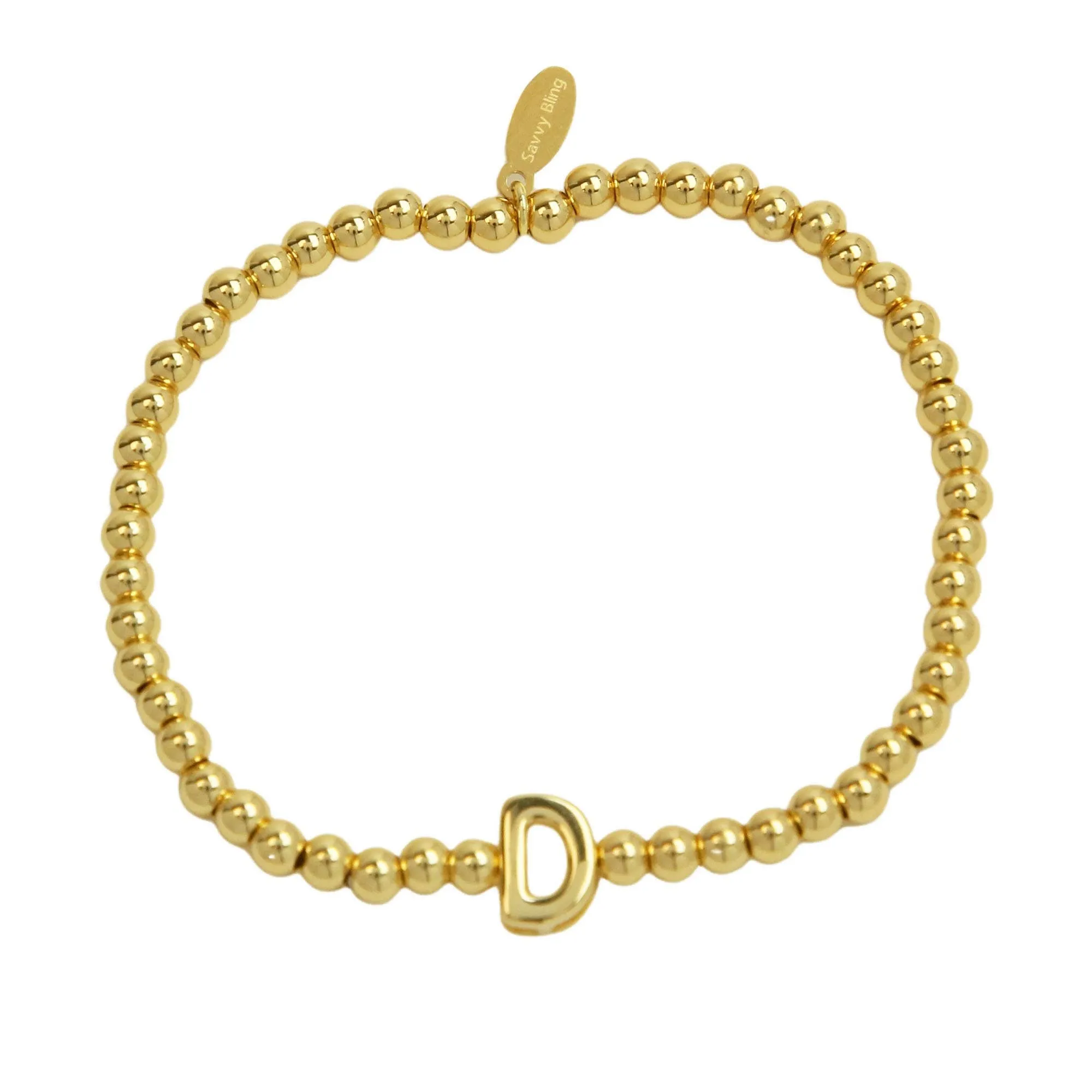 Initial Bubble Bracelet Gold Filled