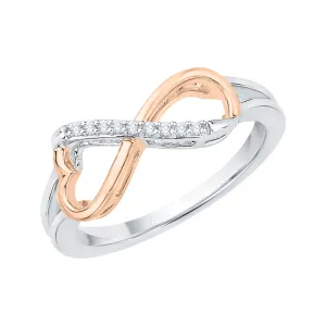 KATARINA Heart Shaped Infinity Diamond Ring (1/20 cttw, JK, I1-I2)