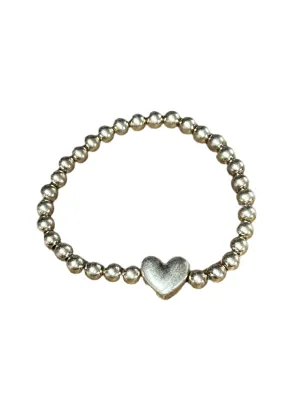 Khole Gold Puffed Heart Bracelet