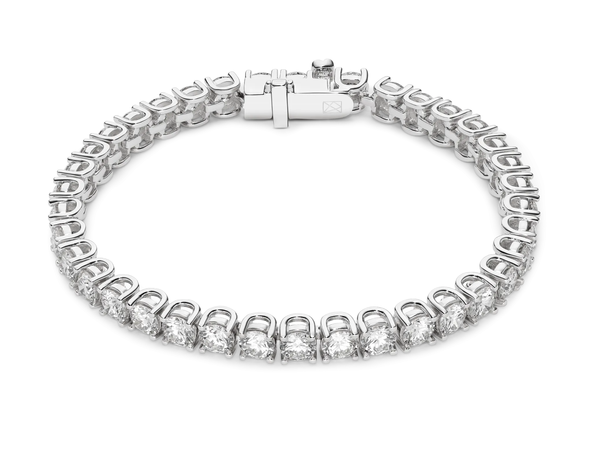 Lab-Grown Diamond Large Tennis Bracelet - E/F color, 6.5 length | White