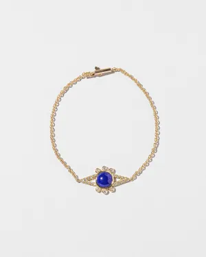 Lapis & Diamond Eye Bracelet