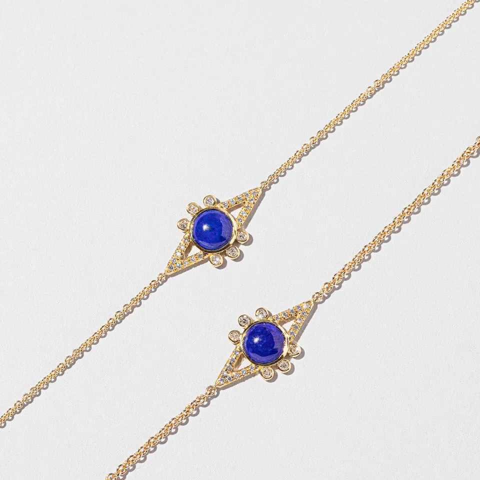 Lapis & Diamond Eye Bracelet