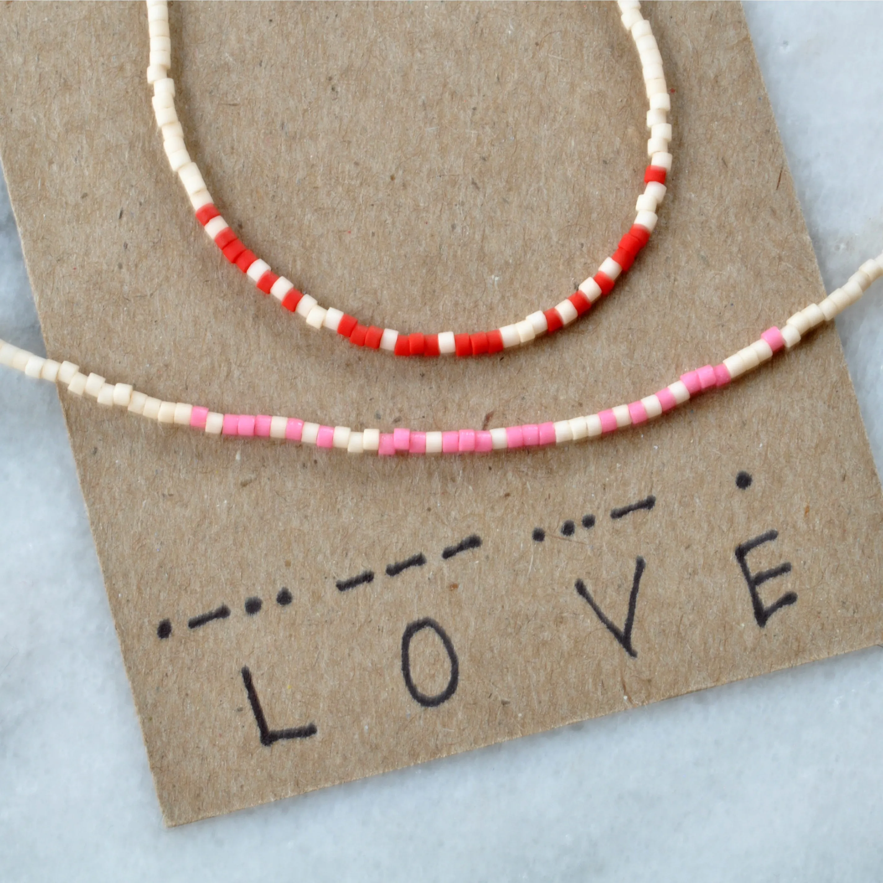 LOVE Morse Code Bracelet