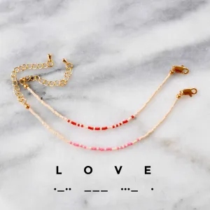 LOVE Morse Code Bracelet