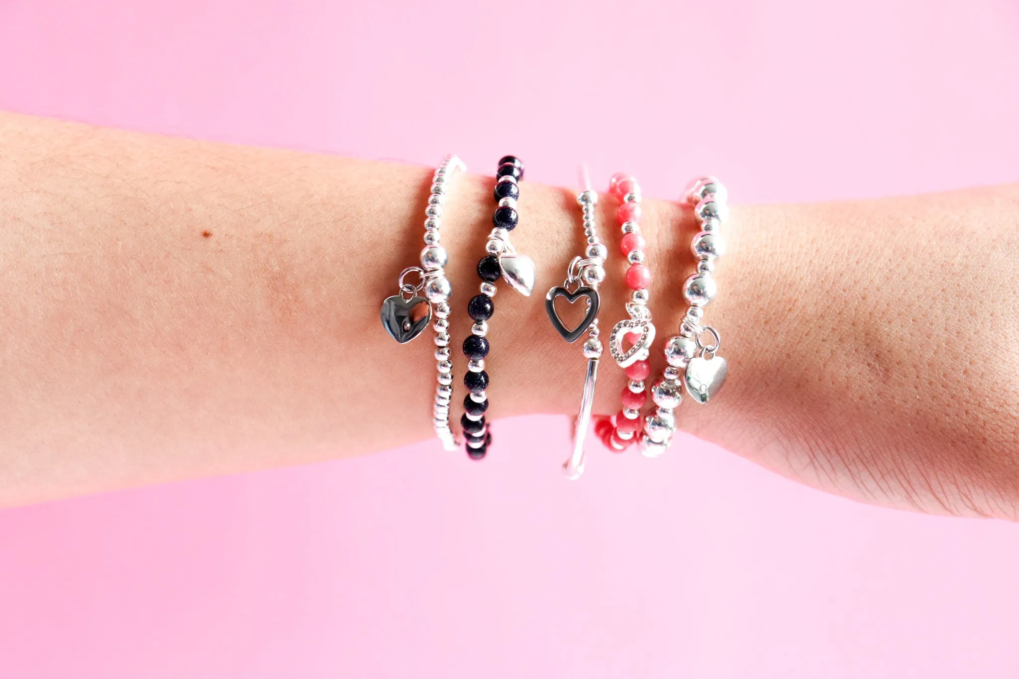 Love Noodle Sterling Silver Stacking Bracelet