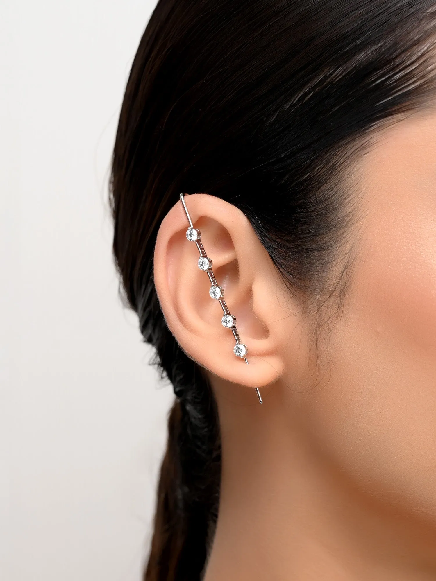 Maushmi White American Diamond Earcuff