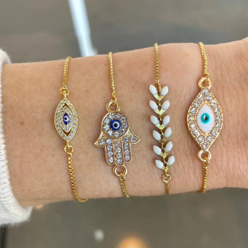 Mini Evil Eye Gold Slider