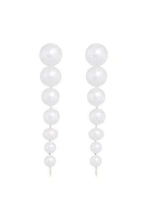 Moonlight Pearl Gold Drop Earrings