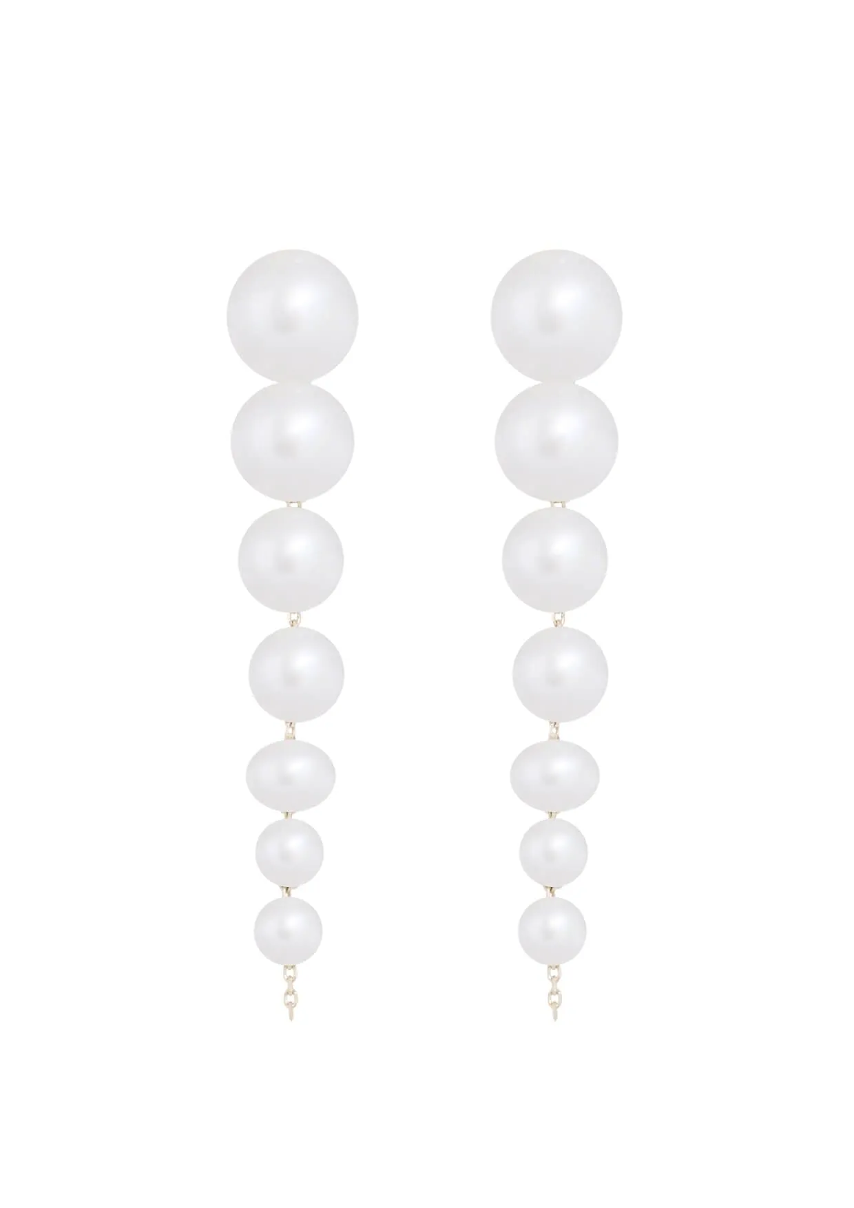 Moonlight Pearl Gold Drop Earrings