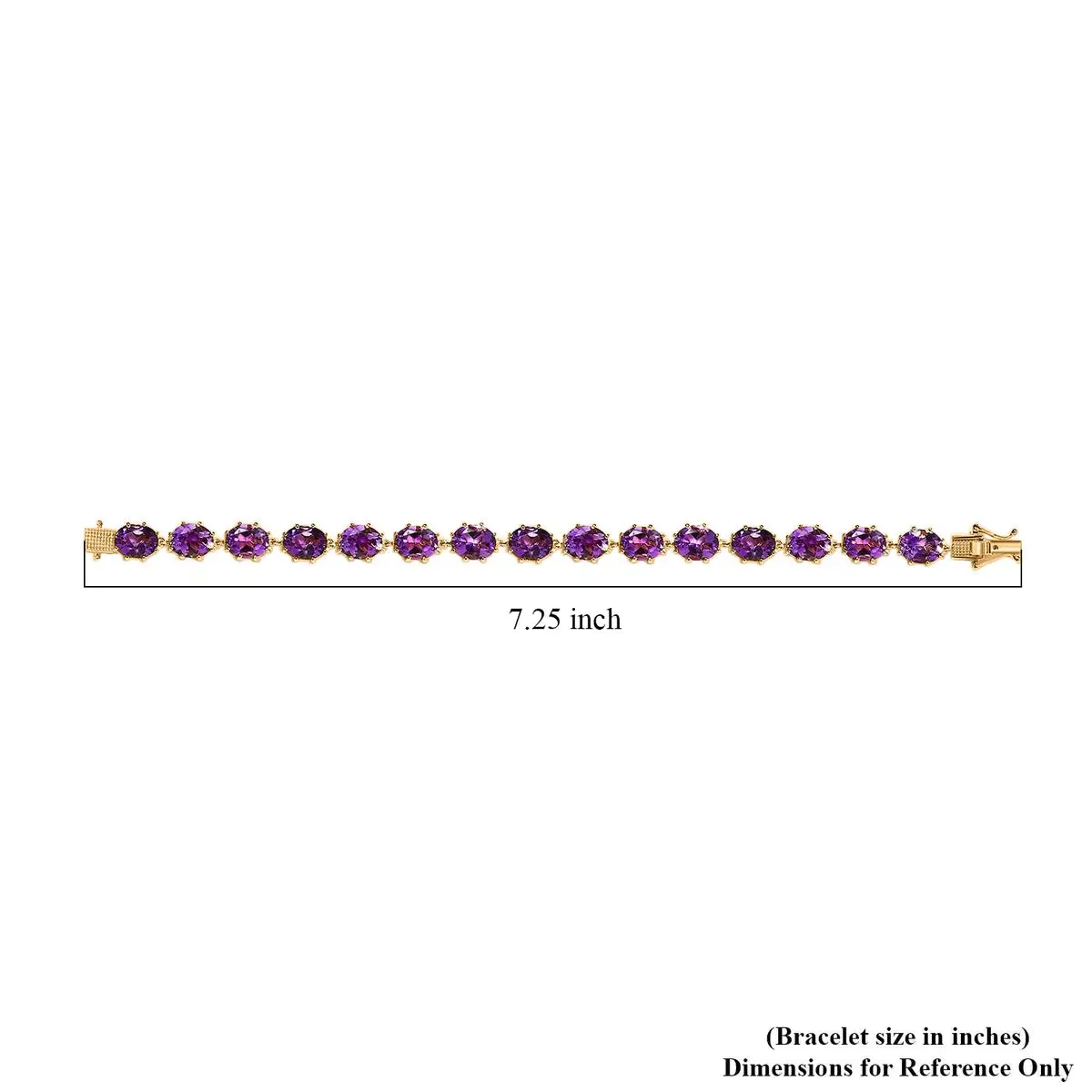 Natural Oval Cut Amethyst Vintage Statement Bracelet For Women - 14k Gold Vermeil Amethyst Bracelet