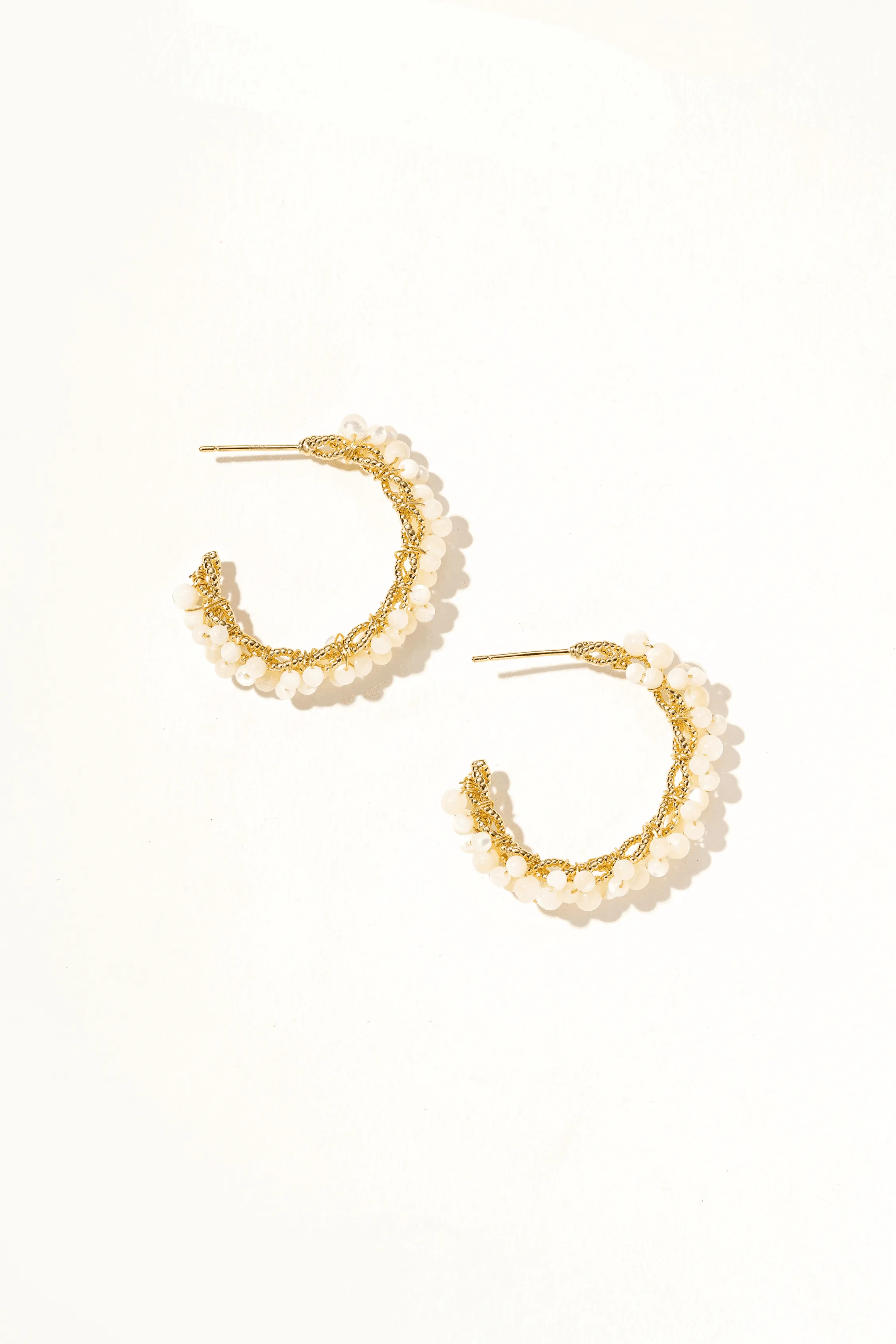 Orielle Pearl Huggie Earrings