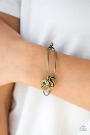 Paparazzi Bracelet ~ Dreamy Dandelions - Brass