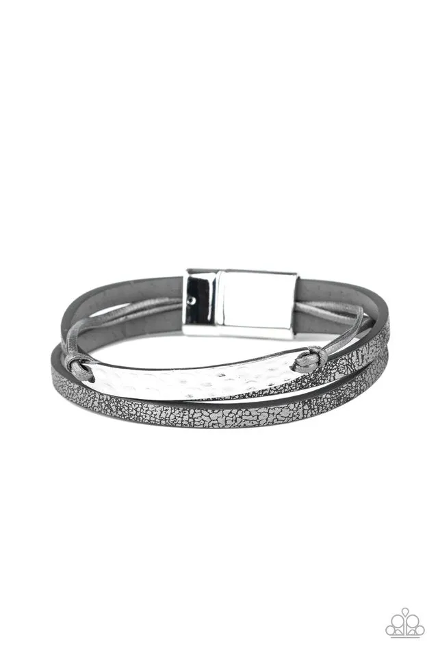 Paparazzi Bracelet ~ High-Strung Style - Silver