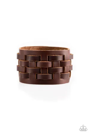 Paparazzi Bracelet ~ Road Hog - Brown