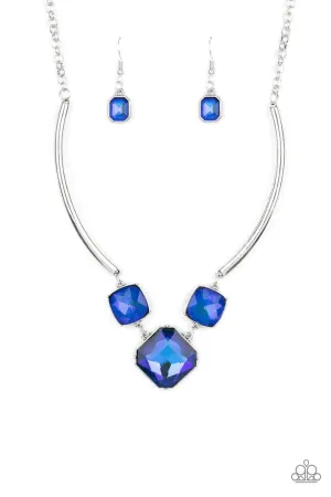 Paparazzi Divine IRIDESCENCE - Blue Necklace - Life of the Party - October 2021