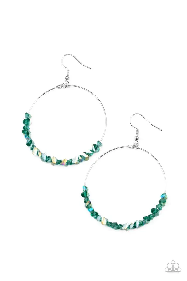 Paparazzi Earring ~ Glimmering Go-Getter - Green