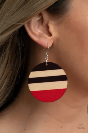 Paparazzi Earring ~ Yacht Party - Red