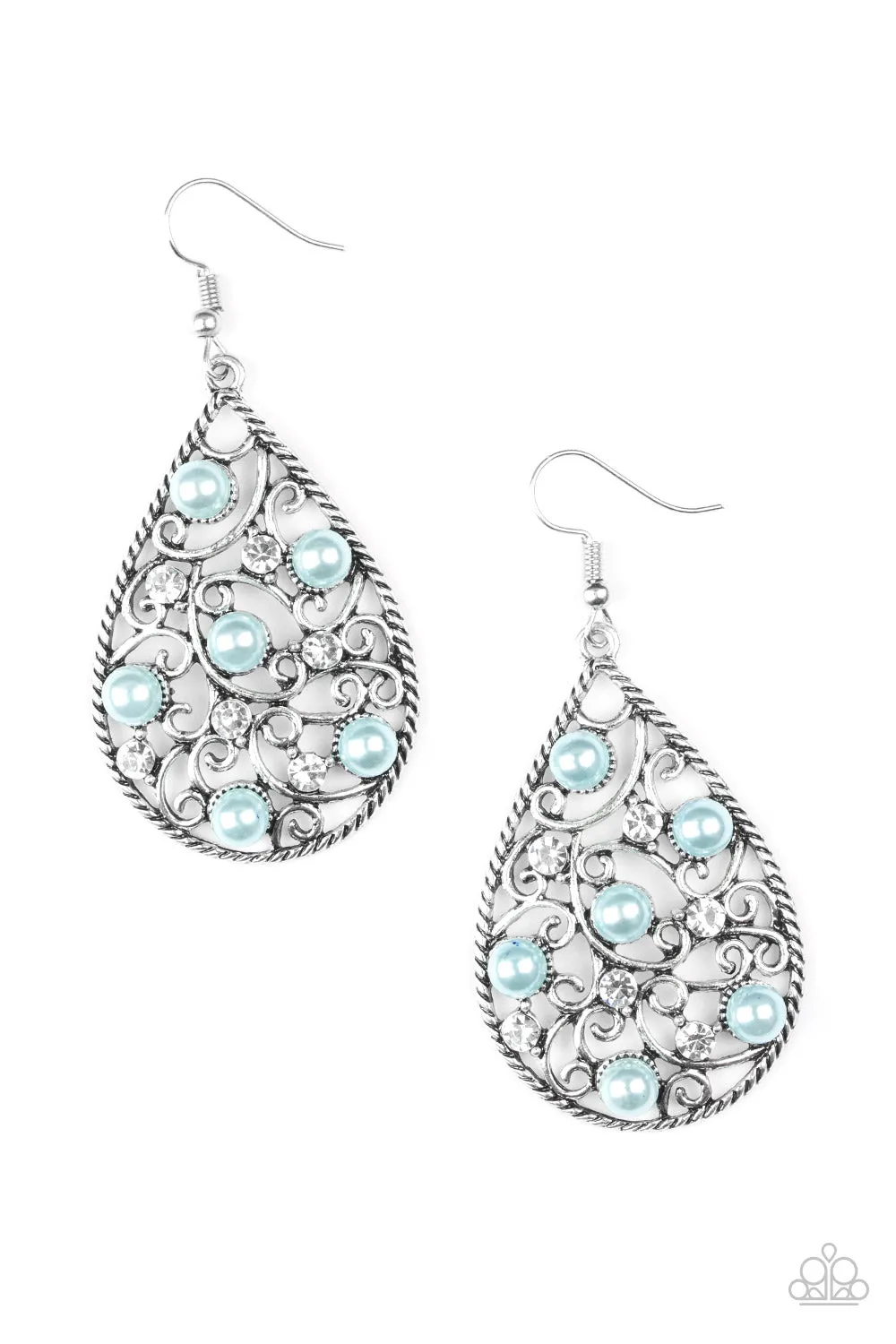 Paparazzi Glowing Vineyards Blue Earrings