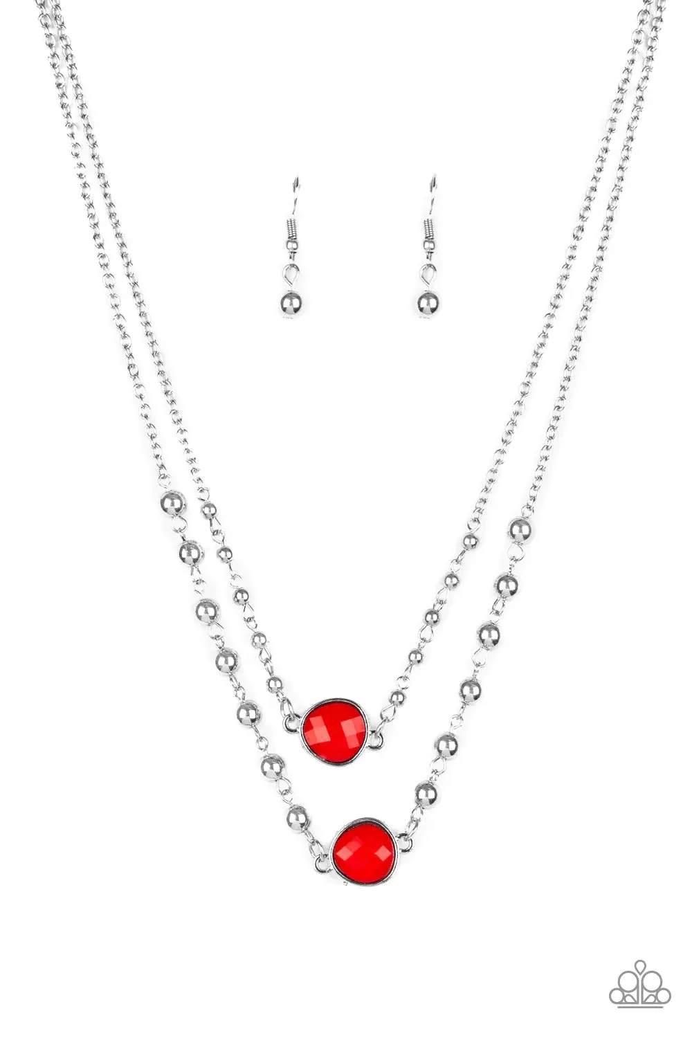 Paparazzi Necklace ~ Colorfully Charming - Red