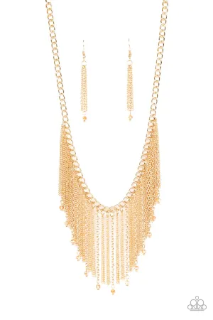 Paparazzi Necklace ~ Cue The Fireworks - Gold