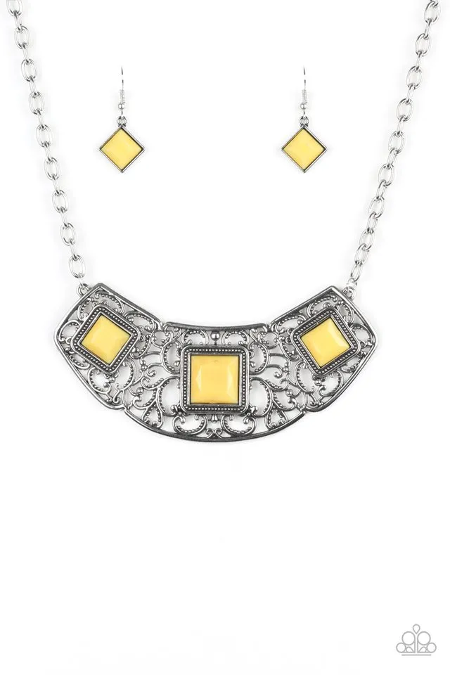 Paparazzi Necklace ~ Feeling Inde-PENDANT - Yellow