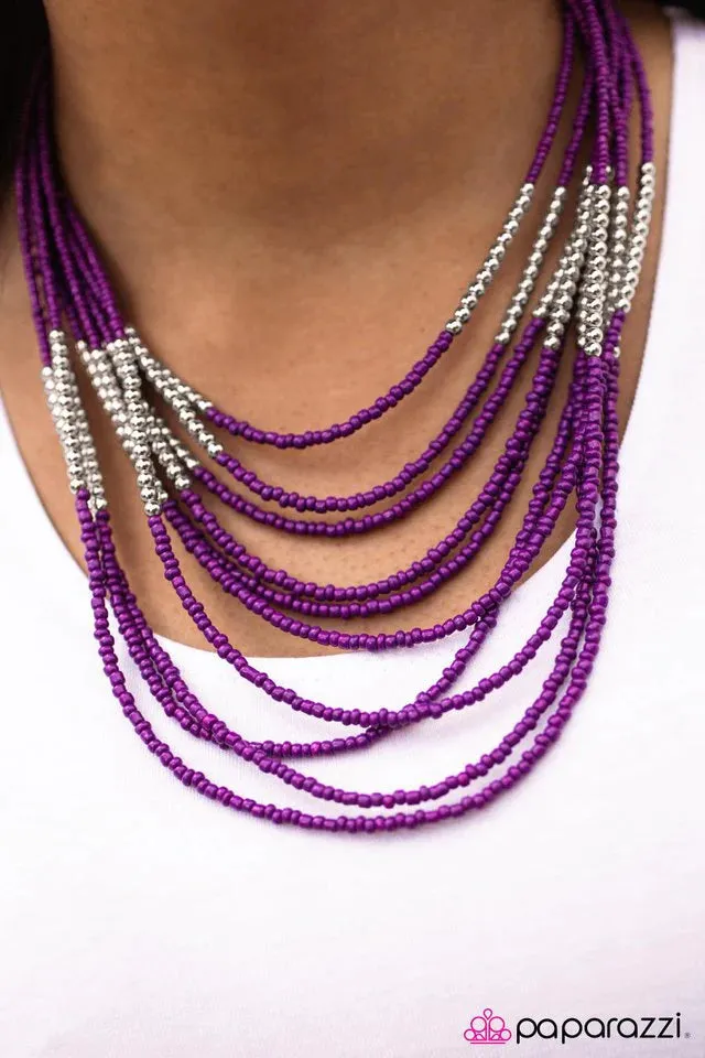 Paparazzi Necklace ~ Get With The BEAD - Purple