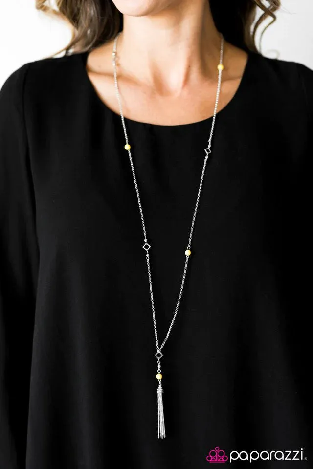 Paparazzi Necklace ~ Roam On - Yellow