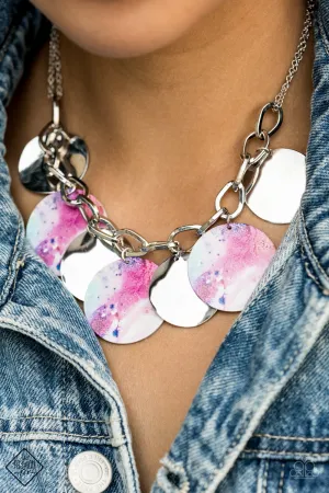 Paparazzi Necklace ~ Tie Dye Drama -Fashion Fix Oct2020 - Multi