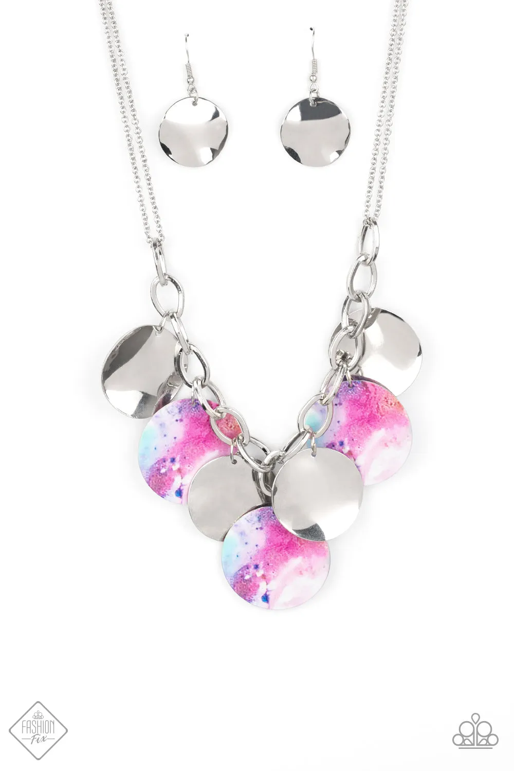 Paparazzi Necklace ~ Tie Dye Drama -Fashion Fix Oct2020 - Multi