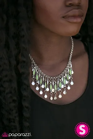 Paparazzi Necklace ~ Wonderfully Wild - Green