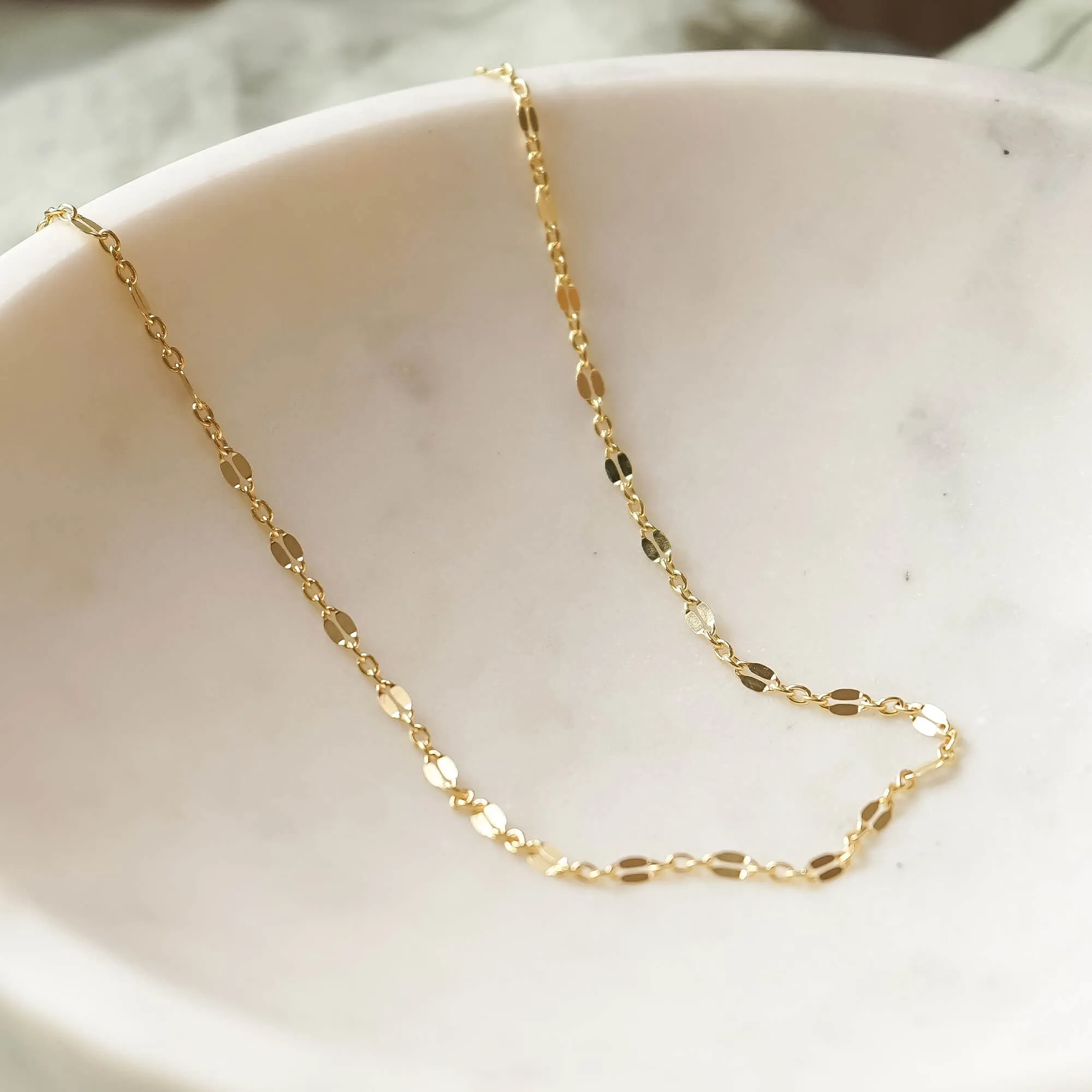 Peachy Chain Necklace 18ct Gold Plate