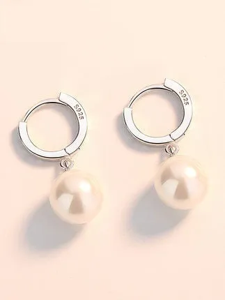 Pearl Earrings Temperament Simple And Light Luxury Female Ear Rings