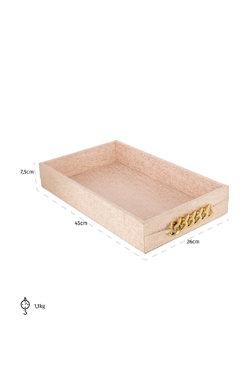 Pink Animal Print Tray | OROA Rowen