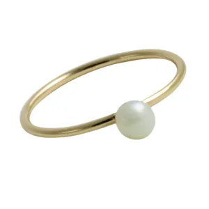 "Frosty" Gold-Dipped Mini Pearl Ring