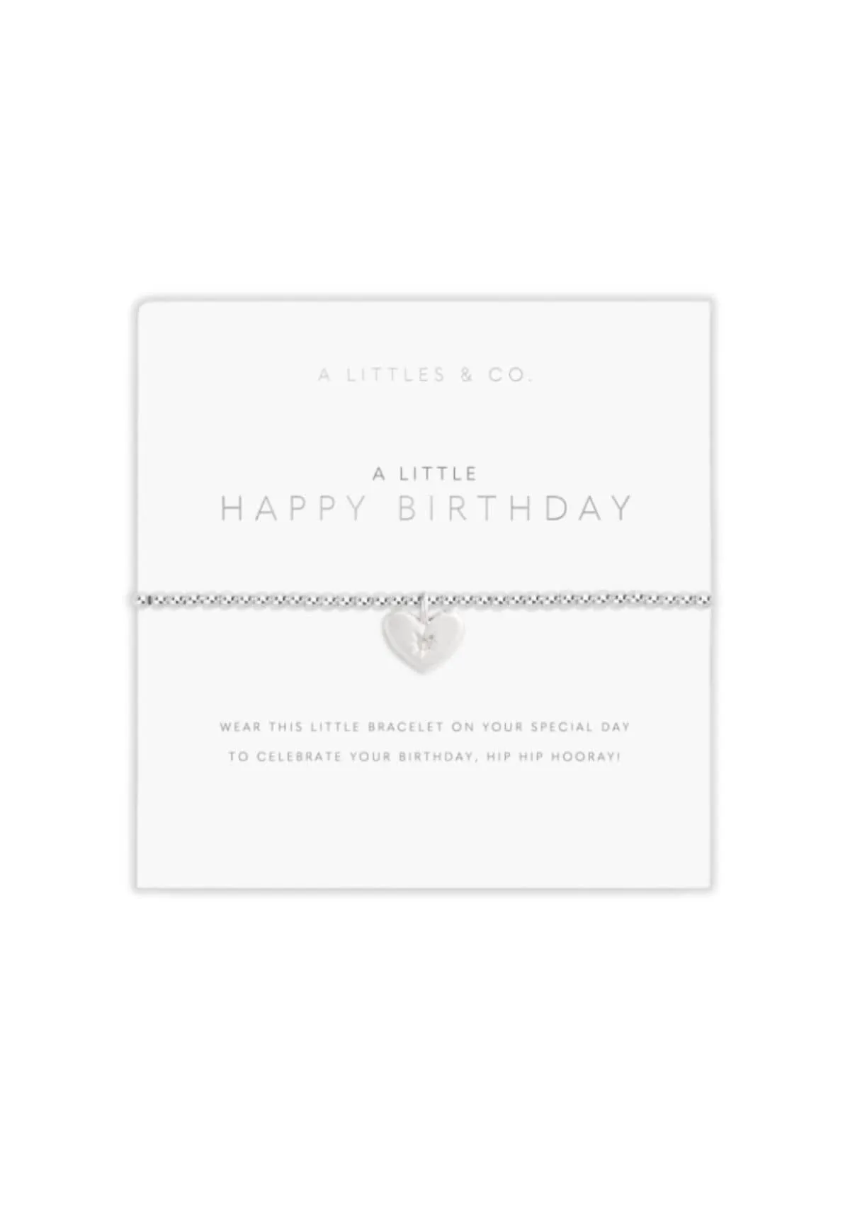 "Happy Birthday" Silver Bracelet