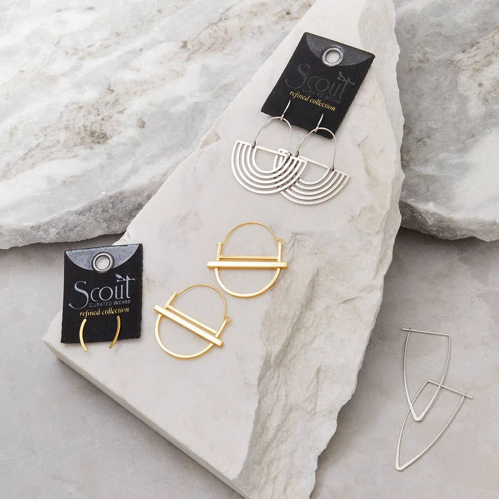 Refined Earring Collection - Comet Curve/Gold Vermeil