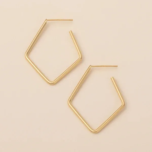 Refined Earring Collection - Orion Diamond Hoop/Gold Vermeil